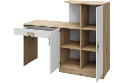 Kontorbord-Klacksberg Skrivebord 150 cm med Oppbevaringsskuff + Skap Eik