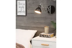 Nattbordslampe-Klarve Vegglampe 2 stk E14 Svart