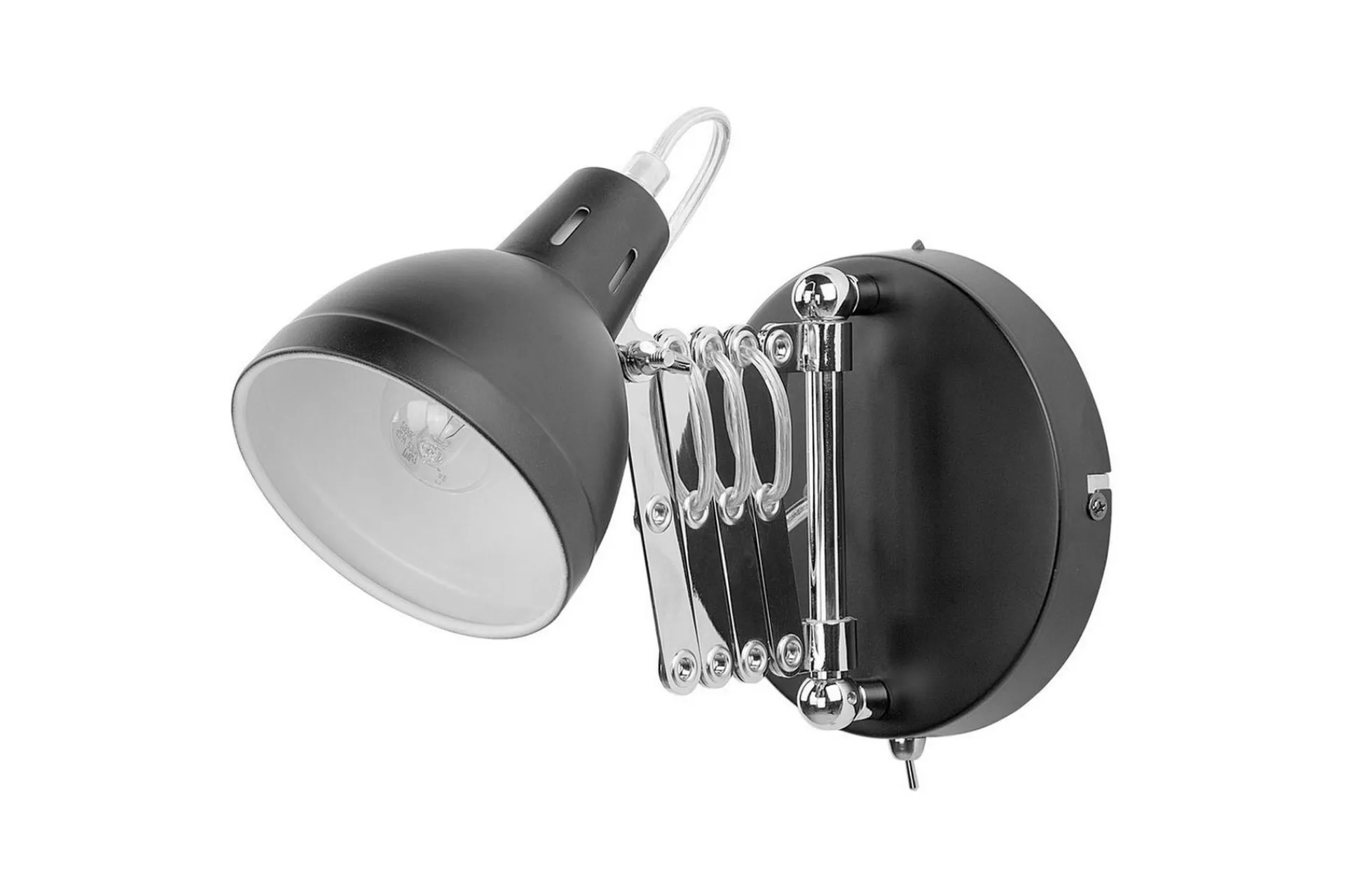 Nattbordslampe-Klarve Vegglampe 2 stk E14 Svart