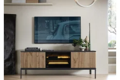 Scandinavian Choice Tv-Skap|Tv-Benk & Mediabenk-Klinkerville TV-benk med Belysning 39 cm dyp 56 cm bred Svart