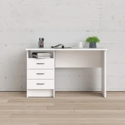 Tvilum Kontorbord-Klintberg Skrivebord med 3 skuffer 120x48x73 cm Hvit