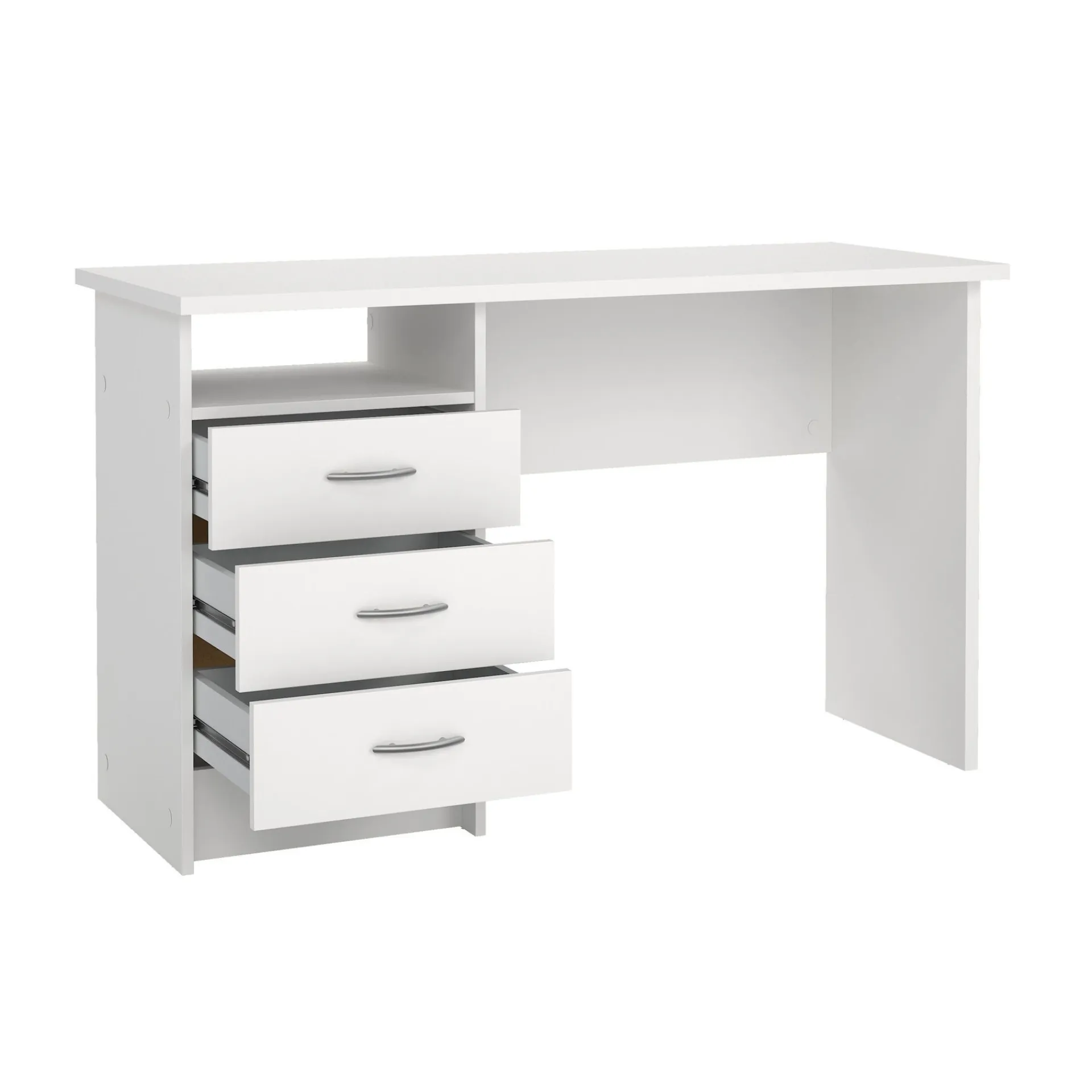 Tvilum Kontorbord-Klintberg Skrivebord med 3 skuffer 120x48x73 cm Hvit