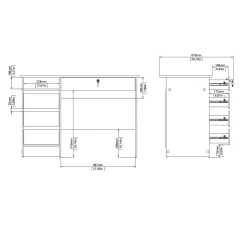 Tvilum Kontorbord-Klintberg Skrivebord 109x48x76 cm Hvit
