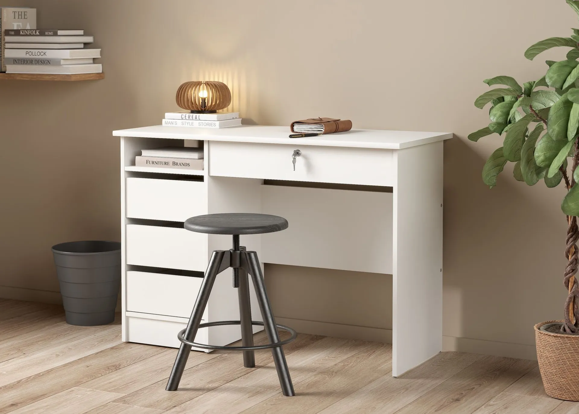 Tvilum Kontorbord-Klintberg Skrivebord 109x48x76 cm Hvit