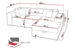 Sovesofaer-Knocklong 3-seters Hjørnesovesofa Beige/Lys Beige