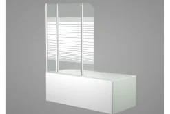 Baderom-Knutby Dusjvegg 125x140 cm Hvit