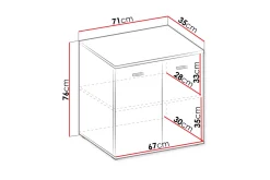 Kommode-Kommode 71 cm Hvit