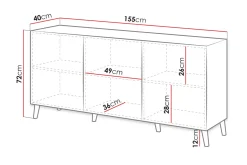 Kommode 155 cm