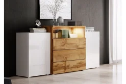 Kommode-Kommode 150 cm Hvit,tre