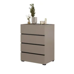 Entrekommode|Kommode-Kommode Cross med 4 skuffer Grey