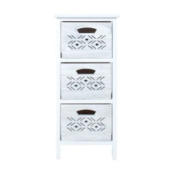 Kommode HOME4YOU Mihkli med 3 oppbevaringsenheter 26x32x63 cm