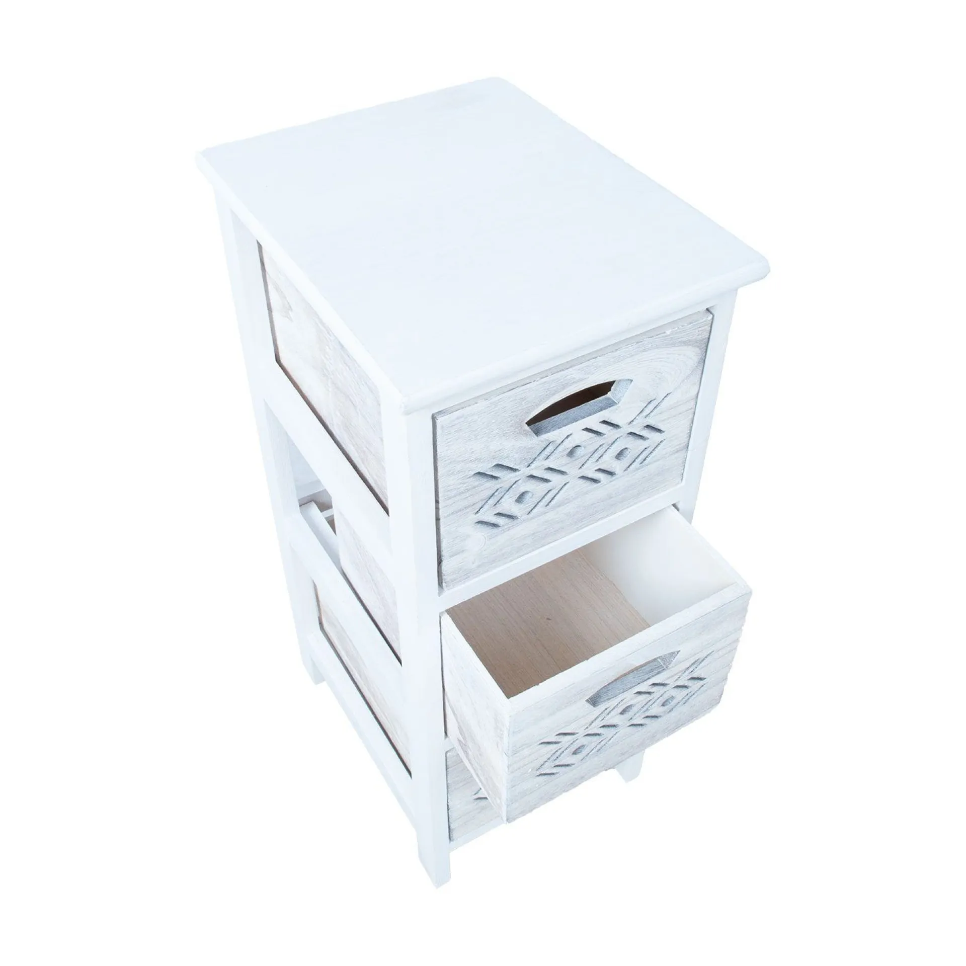 Kommode HOME4YOU Mihkli med 3 oppbevaringsenheter 26x32x63 cm