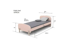 Møbelsett Til Soverom-Kommode med Sengebord Kiddy Hvit