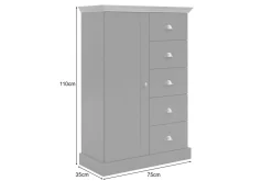 Loft24 Kommode Motala 75x35x110 cm