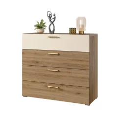 Kommode|Entrekommode-Kommode Vertina med 4 skuffer Grey