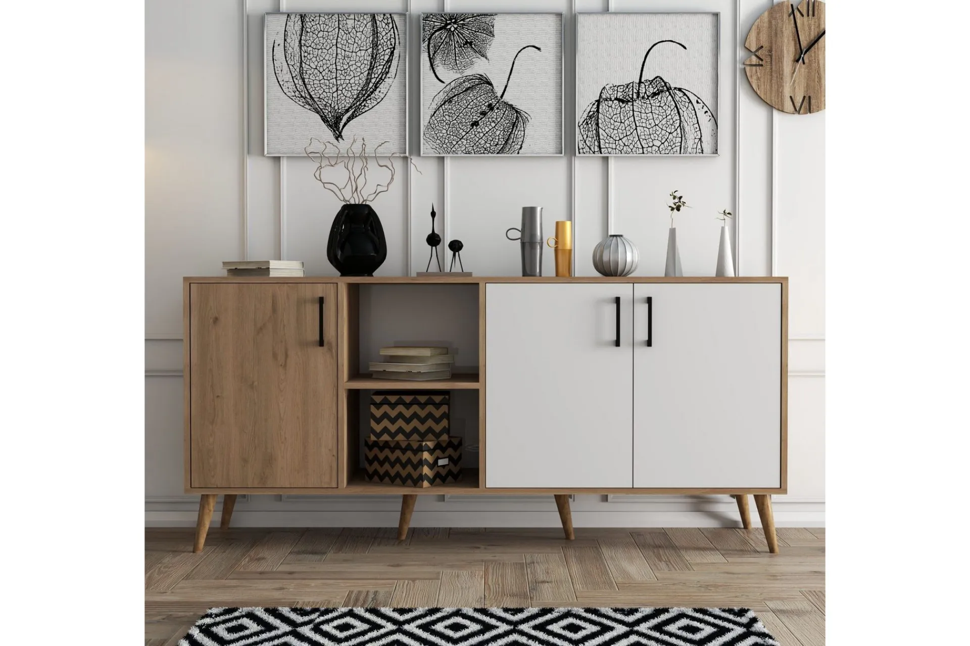 Gangbord|Avlastningsbord-Konsollbord Desgrar konsollbord 180x80 cm Brun