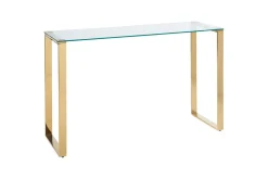 Gangbord|Avlastningsbord-Konsollbord Tilon Transparent, Gull