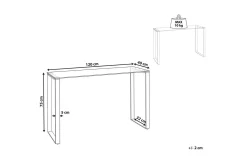 Gangbord|Avlastningsbord-Konsollbord Tilon Transparent, Gull