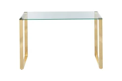 Gangbord|Avlastningsbord-Konsollbord Tilon Transparent, Gull