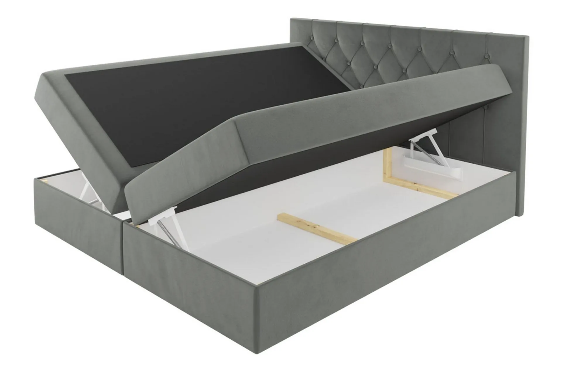 Kontinentalseng med Oppbevaring 124x208 cm