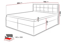 Kontinentalseng NELE 140x200 M