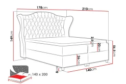 Seng Med Oppbevaring-Kontinentalseng 140x200 Decora 1