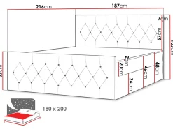 Kontinentalsenger|Seng Med Oppbevaring-Kontinentalseng 187x216 cm Faza 17