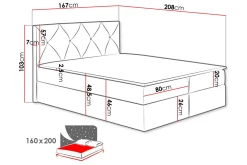 Kontinentalseng 160x200 cm