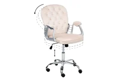 Kontorstol & Skrivebordsstol-Kontorstol Princess Beige,Sølv,Svart