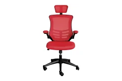 Kontorstol & Skrivebordsstol-Kontorstol RAGUSA 665xD51xH117-126cm rød Rød,Svart