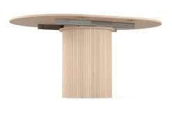 Bark Kopparbo Lys Rundt Spisebord 106 cm Utvidbart med tilleggsplate