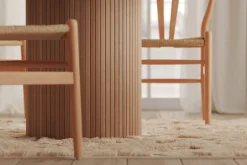 Bark Kopparbo Lys Rundt Spisebord 106 cm Utvidbart med tilleggsplate