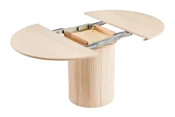 Bark Kopparbo Lys Rundt Spisebord 106 cm Utvidbart med tilleggsplate