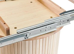 Bark Kopparbo Lys Rundt Spisebord 106 cm Utvidbart med tilleggsplate
