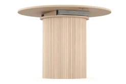 Bark Kopparbo Lys Rundt Spisebord 106 cm Utvidbart med tilleggsplate