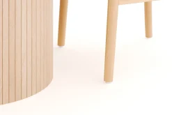 Bark Spisegrupper-Kopparbo Matgruppe 130 cm Rund med 4 Dastoori Spisestol Beige
