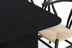 Bark Kopparbo Matgruppe forlengelsesbart 180-240 cm med 6 Dastoori Spisestol