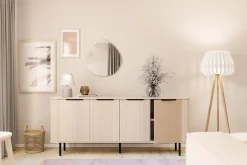 Bark Sideboard & Skjenker-Kopparbo Ribbet Skjenk med Oppbevaring Hvit