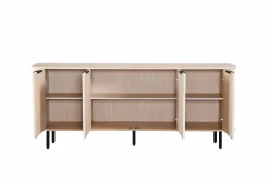 Bark Sideboard & Skjenker-Kopparbo Ribbet Skjenk med Oppbevaring Hvit