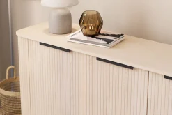 Bark Sideboard & Skjenker-Kopparbo Ribbet Skjenk med Oppbevaring Hvit