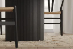 Bark Spisebord & Kjøkkenbord|Sminkebord & Toalettbord-Kopparbo Rundt Spisebord 130 cm Utvidbart med tilleggsplate Svart