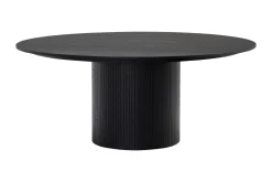 Bark Spisegrupper-Kopparbo Rundt Stort Spisebord 180 cm med 4 Sawako Stoler Svart