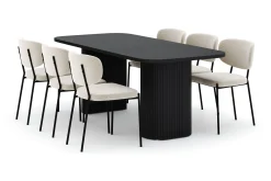 Bark Kopparbo Spisebord 200 cm med 6 Gemmiano Stoler