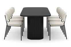 Bark Kopparbo Spisebord 200 cm med 6 Gemmiano Stoler
