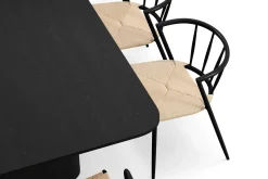 Bark Kopparbo Spisebord 200-260 cm Uttrekkbart med 8 Winston Spisestoler