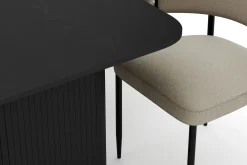 Bark Spisegrupper-Kopparbo Spisebord 180-240 cm Uttrekkbart med 6 Sawako Stoler Svart