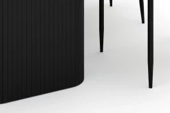 Bark Spisegrupper-Kopparbo Spisebord 180-240 cm Uttrekkbart med 6 Sawako Stoler Svart