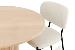 Kopparbo Spisegruppe 106 cm Forlengbar med 4 Gemmiano Spisestoler
