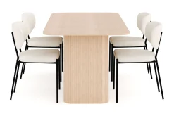 Spisegrupper-Kopparbo Spisegruppe 180-240 cm Forlengbar med 4 Gemmiano Spisestoler Whitewash