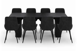 Scandinavian Choice Spisegrupper-Kopparbo Spisegruppe 200-206cm med 8 Alsarp Spisestoler Svart